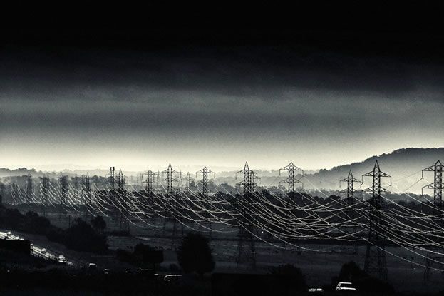 photo of a multitude of transmission lines