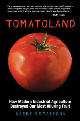 book cover jacket, photo of a tomato