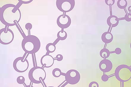 artwork depicting molecules