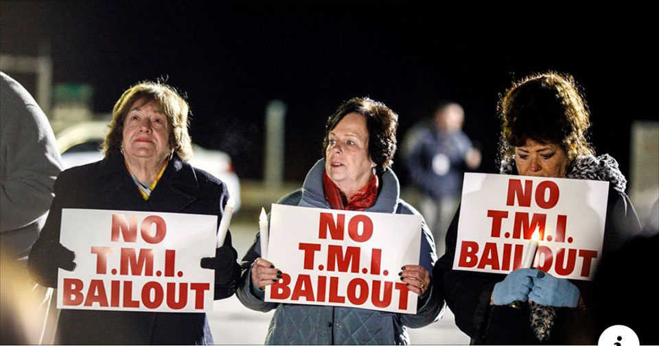 The fear of their families becoming radioactive inspired Linda Braasch, Beth Drazba, Paula Kinney (pictured left to right), and Joyce Corradi — “typical moms and apple-pie Americans,” — to become activists in the wake of what Walter Cronkite called “a nuclear nightmare.” Photo courtesy of Radioactive. 